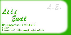 lili endl business card